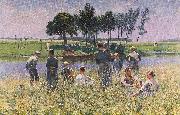 Emile Claus The Picknick USA oil painting artist